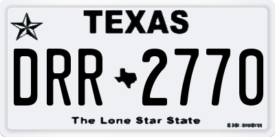 TX license plate DRR2770