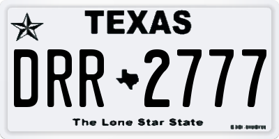 TX license plate DRR2777
