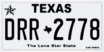 TX license plate DRR2778