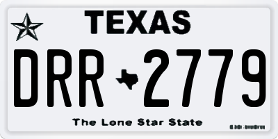 TX license plate DRR2779