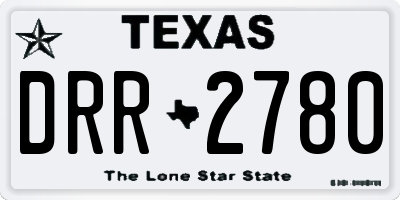 TX license plate DRR2780