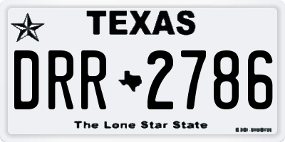 TX license plate DRR2786