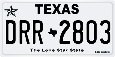 TX license plate DRR2803