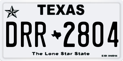 TX license plate DRR2804