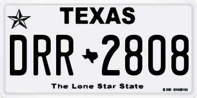 TX license plate DRR2808