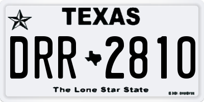 TX license plate DRR2810