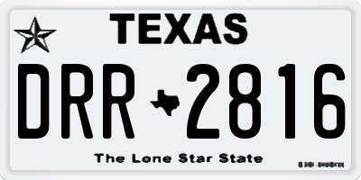 TX license plate DRR2816
