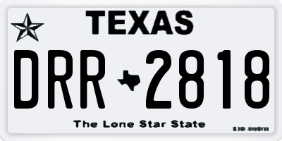 TX license plate DRR2818