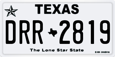TX license plate DRR2819
