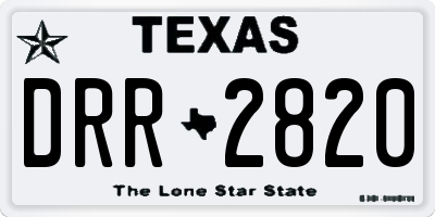 TX license plate DRR2820