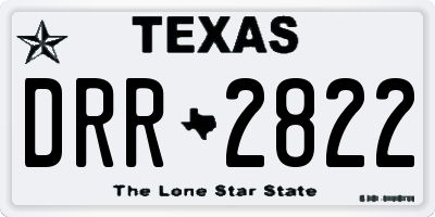 TX license plate DRR2822