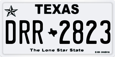 TX license plate DRR2823