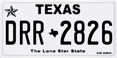 TX license plate DRR2826