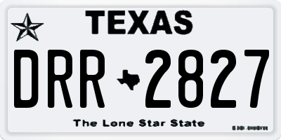 TX license plate DRR2827