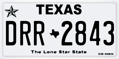 TX license plate DRR2843