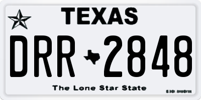 TX license plate DRR2848