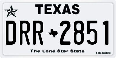 TX license plate DRR2851