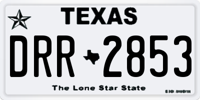 TX license plate DRR2853