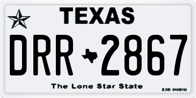 TX license plate DRR2867