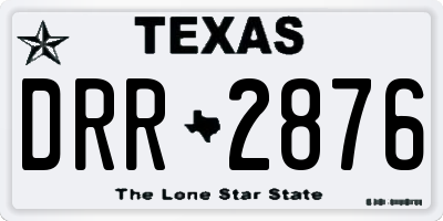 TX license plate DRR2876