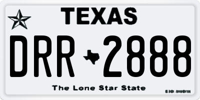 TX license plate DRR2888