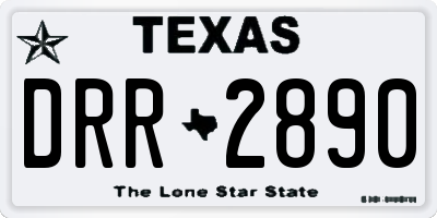TX license plate DRR2890