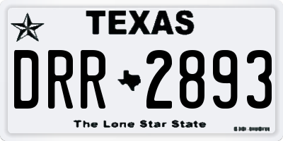 TX license plate DRR2893