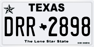 TX license plate DRR2898
