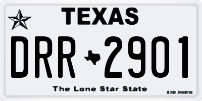 TX license plate DRR2901