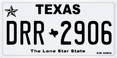 TX license plate DRR2906