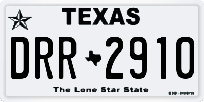 TX license plate DRR2910