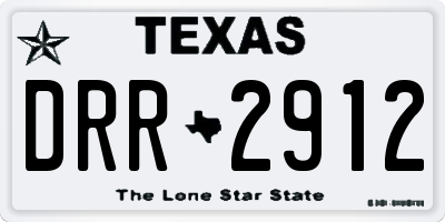 TX license plate DRR2912