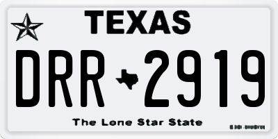 TX license plate DRR2919