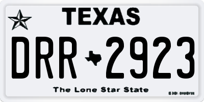 TX license plate DRR2923