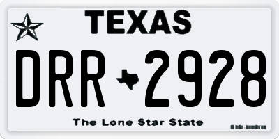 TX license plate DRR2928