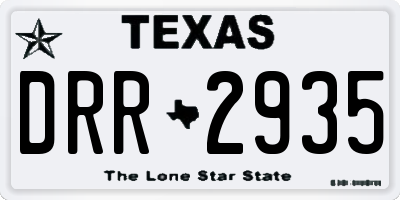 TX license plate DRR2935