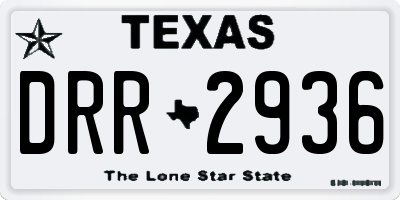 TX license plate DRR2936