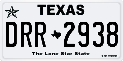 TX license plate DRR2938
