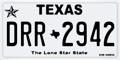TX license plate DRR2942