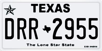 TX license plate DRR2955