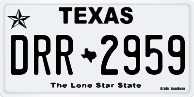 TX license plate DRR2959