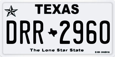 TX license plate DRR2960
