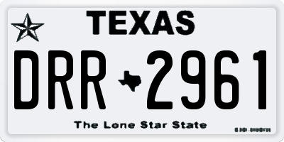 TX license plate DRR2961