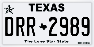 TX license plate DRR2989