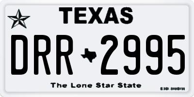 TX license plate DRR2995