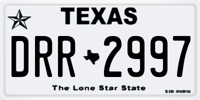 TX license plate DRR2997