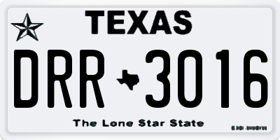 TX license plate DRR3016
