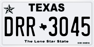 TX license plate DRR3045