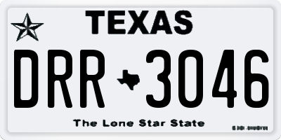 TX license plate DRR3046