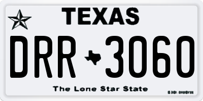 TX license plate DRR3060
